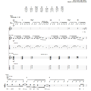 David Cook Lie Musik Noten - Guitar Tab - 73428-0
