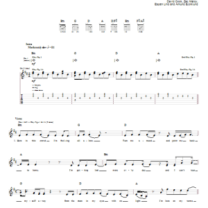 David Cook Life On The Moon Musik Noten - Guitar Tab - 73429-0