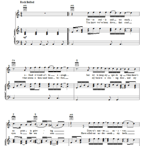 David Cook Light On Musik Noten - Guitar Tab - 73456-0
