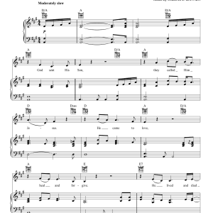 David Crowder Band Because He Lives Musik Noten - Piano, Vocal & Guitar Chords - 157507-0