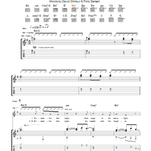David Gilmour On An Island Musik Noten - Guitar Tab - 104515-0