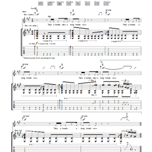 David Gilmour Take A Breath Musik Noten - Guitar Tab - 104506-0