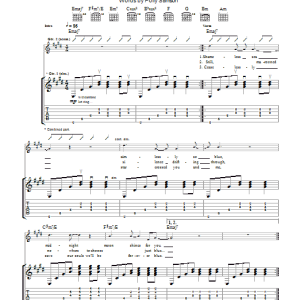David Gilmour The Blue Musik Noten - Guitar Tab - 104518-0