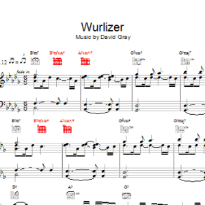 David Gray Wurlizer Musik Noten - Piano, Vocal & Guitar Chords - 18463-0