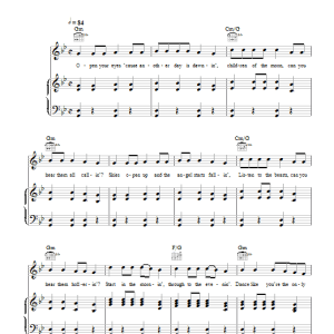 David Jordan Sun Goes Down Musik Noten - Piano, Vocal & Guitar Chords - 40303-0