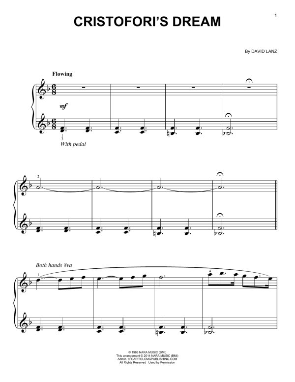 David Lanz Cristofori's Dream Musik Noten - Easy Piano - 74800-0