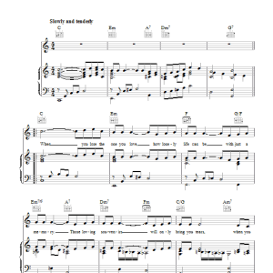 David Whitfield When You Lose The One You Love Musik Noten - Piano, Vocal & Guitar Chords - 43225-0