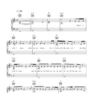 Deacon Blue Dignity Musik Noten - Piano, Vocal & Guitar Chords - 15100-0