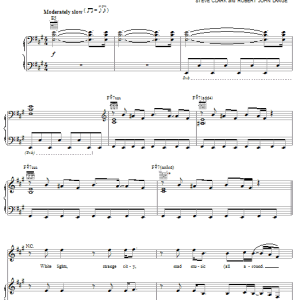 Def Leppard Rocket Musik Noten - Piano, Vocal & Guitar Chords - 54265-0