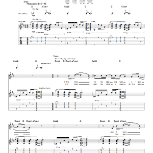 Default One Late Night Musik Noten - Guitar Tab - 20093-0