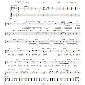 Default Slow Me Down Musik Noten - Guitar Tab - 20095-0