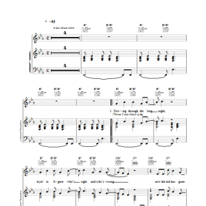 Del Amitri Driving With The Brakes On Musik Noten - Piano, Vocal & Guitar Chords - 17511-0