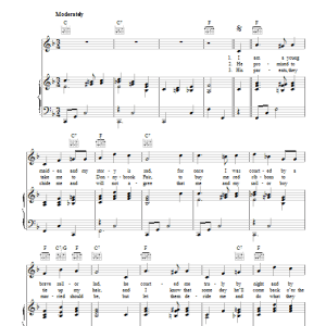 Delia Murphy If I Were A Blackbird Musik Noten - Piano, Vocal & Guitar Chords - 42595-0