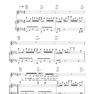 Delta Goodrem Fragile Musik Noten - Piano, Vocal & Guitar Chords - 31030-0