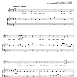 Demi Lovato Can't Back Down (from Camp Rock 2) Musik Noten - Piano, Vocal & Guitar Chords - 76395-0