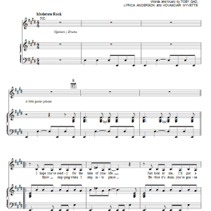 Demi Lovato It's On (from Camp Rock 2) Musik Noten - Piano, Vocal & Guitar Chords - 76396-0
