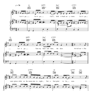 Demi Lovato Let It Go (from Frozen) (Demi Lovato version) Musik Noten - Piano, Vocal & Guitar Chords - 152701-0