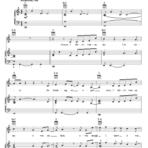 Demi Lovato On The Line Musik Noten - Piano, Vocal & Guitar Chords - 69751-0