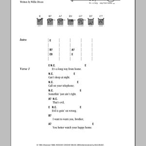 Derek & the Dominos Evil (Is Going On) Musik Noten - Guitar Chords/Lyrics - 79486-0