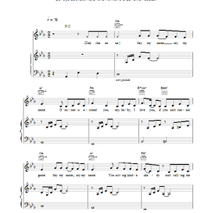 Destiny's Child Say My Name Musik Noten - Piano, Vocal & Guitar Chords - 18868-0