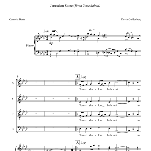 Devin Goldenberg Even Yerushalmit (Jerusalem Stone) Musik Noten - SATB Choir - 66101-0