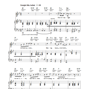 Diana Krall Narrow Daylight Musik Noten - Piano, Vocal & Guitar Chords - 28044-0