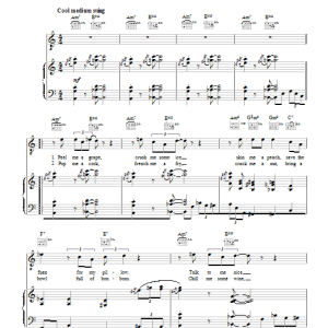 Diana Krall Peel Me A Grape Musik Noten - Piano, Vocal & Guitar Chords - 23066-0