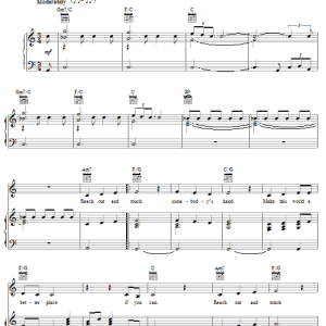 Diana Ross Reach Out And Touch (Somebody's Hand) Musik Noten - Piano, Vocal & Guitar Chords - 22281-0