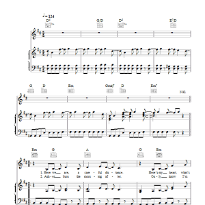 Diana Vickers Once Musik Noten - Piano, Vocal & Guitar Chords - 102234-0