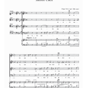 Diego Ortiz Janitor Caeli Musik Noten - Piano, Vocal & Guitar Chords - 121913-0