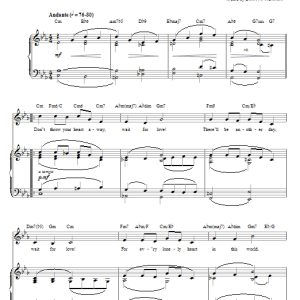 Dimitri Tiomkin Wait For Love Musik Noten - Piano, Vocal & Guitar Chords - 70576-0