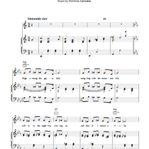 Dimitrios Katrivanos The Story Of Tina Musik Noten - Piano, Vocal & Guitar Chords - 40292-0