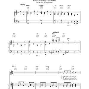 Dino Oliveri Au Revoir Musik Noten - Piano, Vocal & Guitar Chords - 37007-0