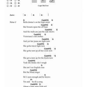 Dire Straits Portobello Belle Musik Noten - Guitar Chords/Lyrics - 123358-0