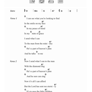 Dire Straits Ticket To Heaven Musik Noten - Guitar Chords/Lyrics - 123386-0