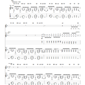 Disturbed Stricken Musik Noten - Guitar Tab - 91461-0
