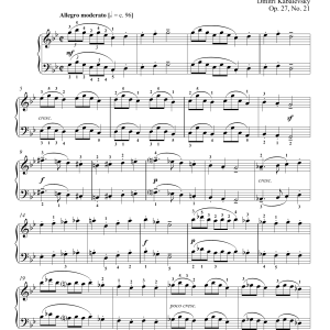 Dmitri Kabalevsky The Chase Musik Noten - Piano Solo - 158666-0
