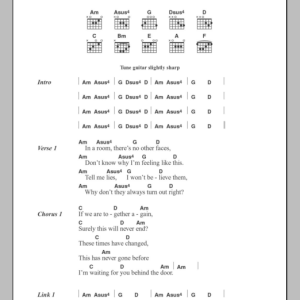 Dodgy In A Room Musik Noten - Guitar Chords/Lyrics - 103319-0