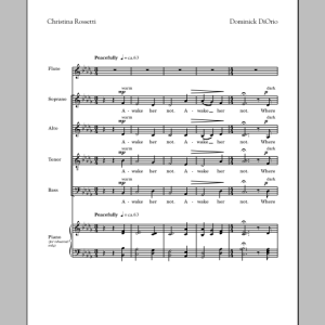 Dominick DiOrio Awake Her Not Musik Noten - SATB Choir - 157512-0