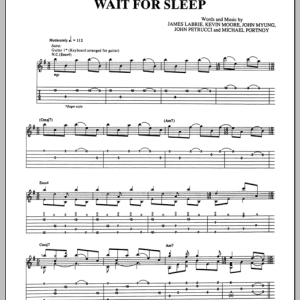 Dream Theater Wait For Sleep Musik Noten - Guitar Tab - 155191-0