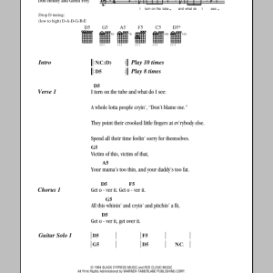 Eagles Get Over It Musik Noten - Guitar Chords/Lyrics - 153449-0