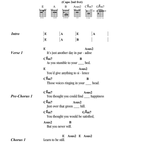Eagles Learn To Be Still Musik Noten - Guitar Chords/Lyrics - 153424-0