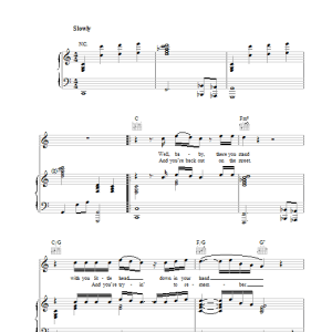 Eagles Wasted Time Musik Noten - Piano, Vocal & Guitar Chords - 33490-0