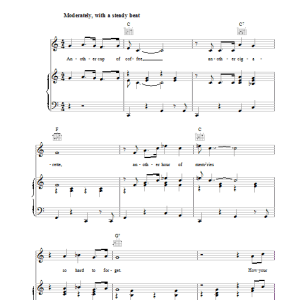 Earl Shuman Another Cup Of Coffee Musik Noten - Piano, Vocal & Guitar Chords - 36986-0