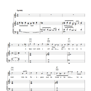Eartha Kitt An Englishman Needs Time Musik Noten - Piano, Vocal & Guitar Chords - 44846-0