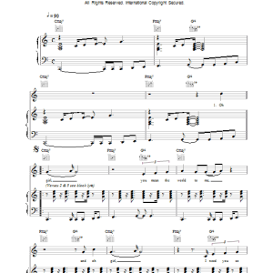 East 17 Right Here With You Musik Noten - Piano, Vocal & Guitar Chords - 14973-0