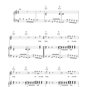 Eddy Grant Baby Come Back Musik Noten - Piano, Vocal & Guitar Chords - 38870-0