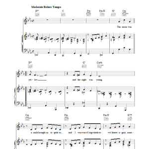 Edgar Leslie The Moon Was Yellow Musik Noten - Piano, Vocal & Guitar Chords - 40092-0