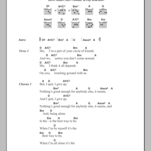 Edie Brickell Circle Musik Noten - Guitar Chords/Lyrics - 101321-0