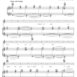 Edith Piaf Le Vieux Piano (The Old Piano) Musik Noten - Piano, Vocal & Guitar Chords - 156438-0